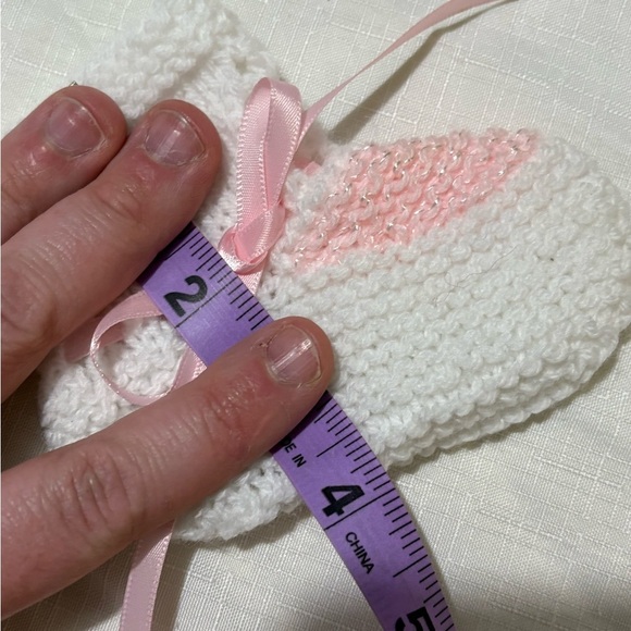Vintage Pink and White Baby Knit Set - Picture 14 of 15